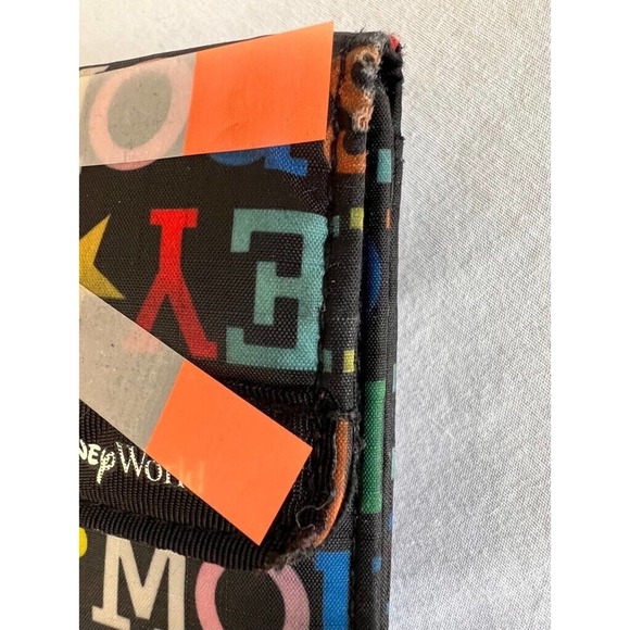 Walt Disney World Mickey Mouse Womens Wallet Black Multicolor Letters 7" - Picture 5 of 9
